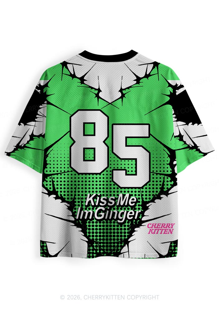 Custom Kiss Me Im Ginger St Patricks Y2K Sport Jersey Shirts Cherrykitten