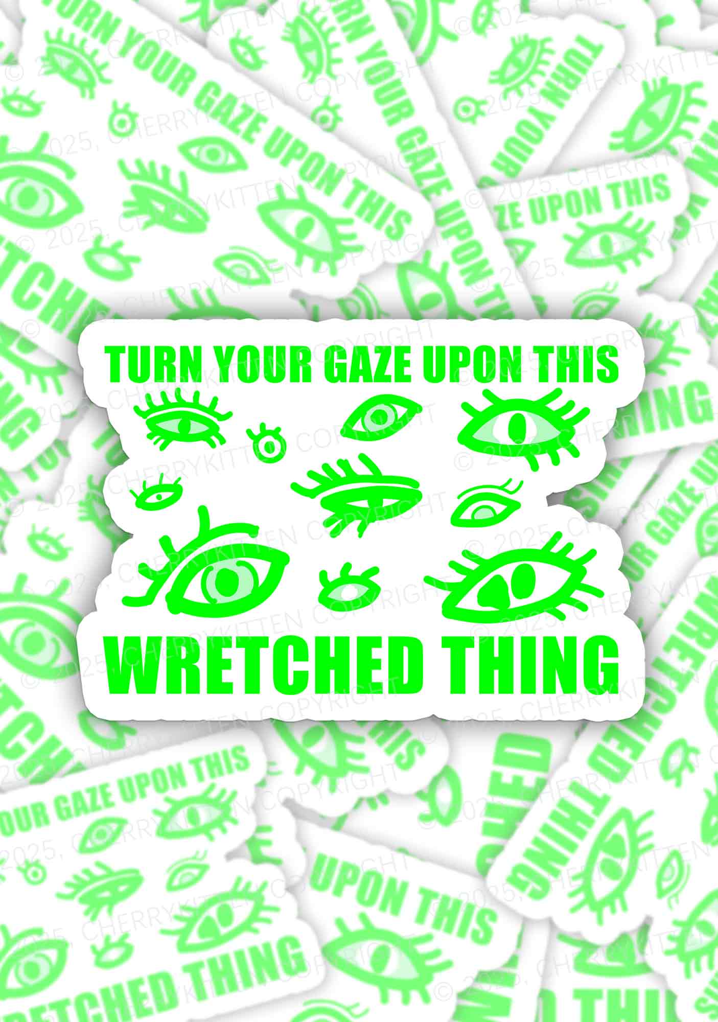 Turn Your Gaze Upon This 1Pc Y2K Sticker Cherrykitten