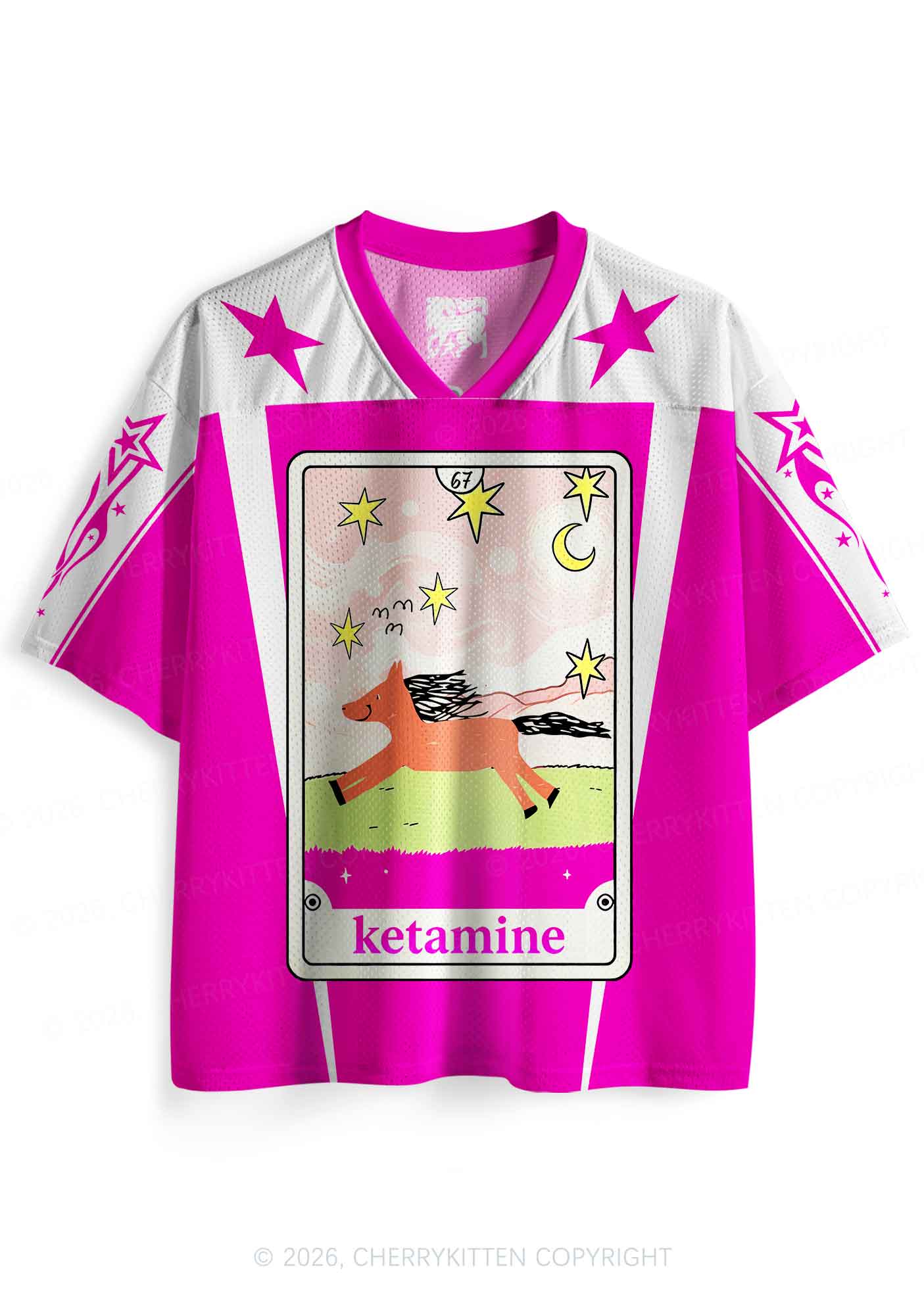 Hot Pink K Pony Y2K Sport Jersey Shirts Cherrykitten