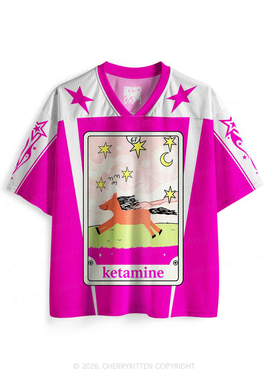 Hot Pink K Pony Y2K Sport Jersey Shirts Cherrykitten