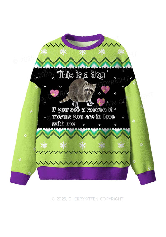 You Are In Love With Me Y2K Christmas Knit Sweatshirt Cherrykitten