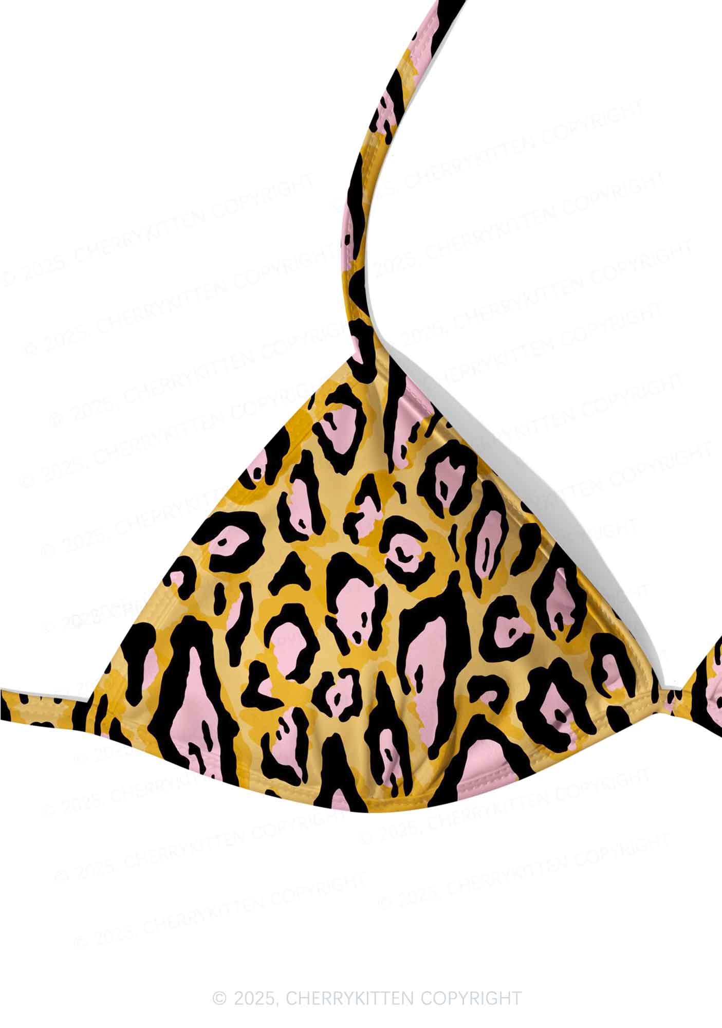 Pink Spotted Leopard Y2K Print Bikini Set Cherrykitten