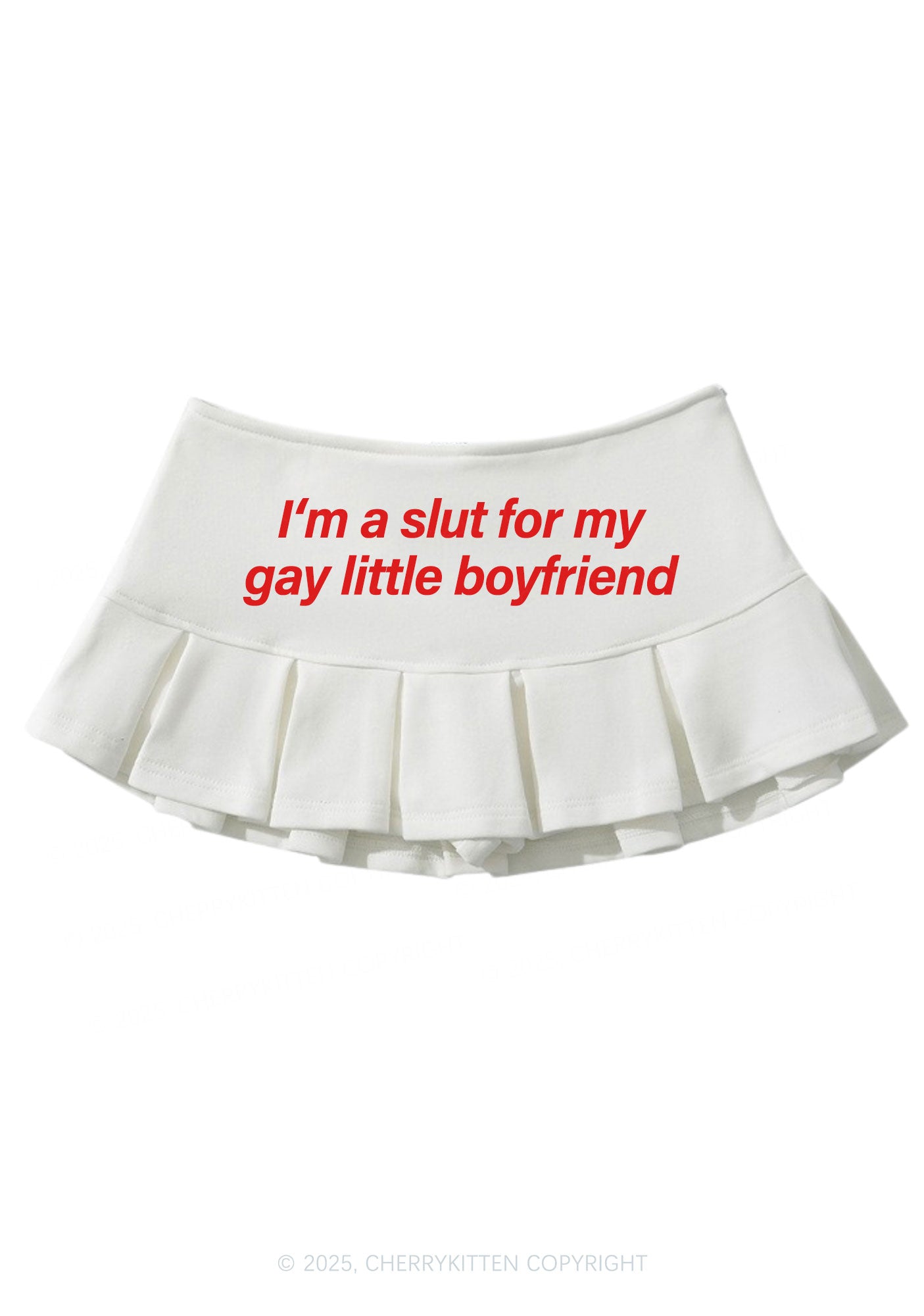 Slxt For My Gay BF Valentine's Day Y2K Mini Pleated Skirts Cherrykitten