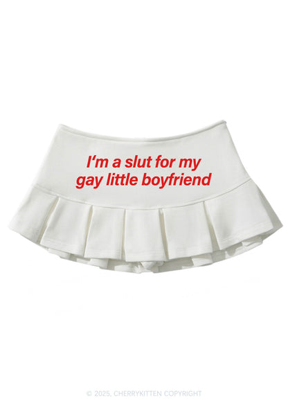 Slxt For My Gay BF Valentine's Day Y2K Mini Pleated Skirts Cherrykitten