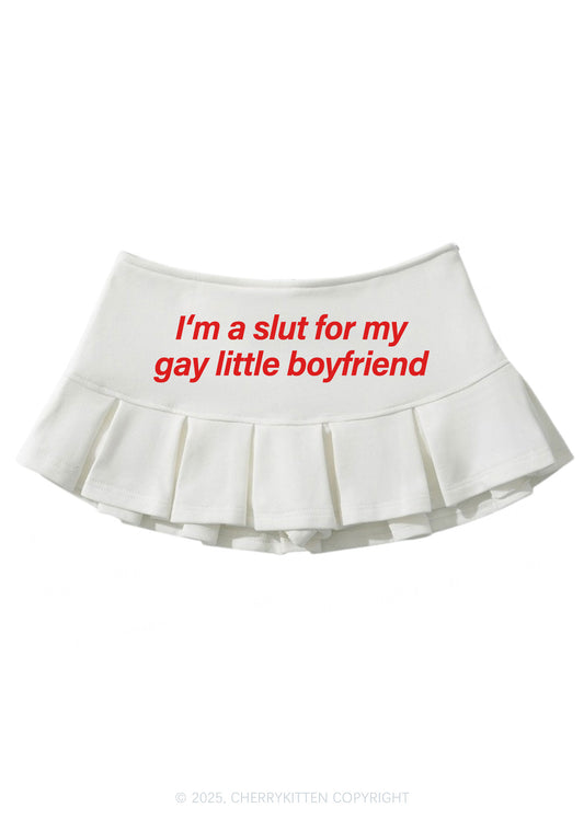 Slxt For My Gay BF Valentine's Day Y2K Mini Pleated Skirts Cherrykitten