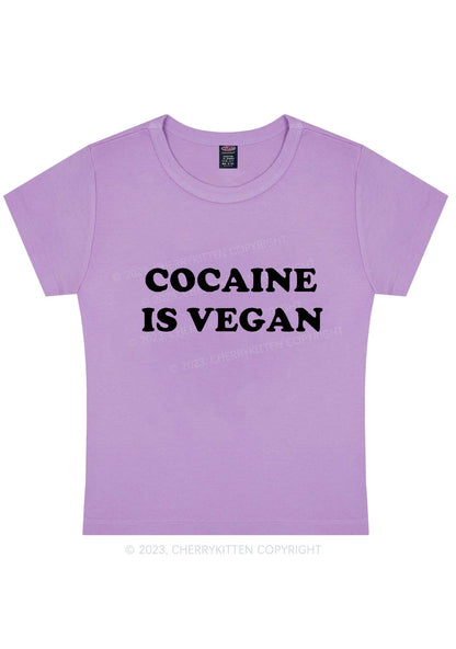 Cola Is Vegan Y2K Baby Tee Cherrykitten