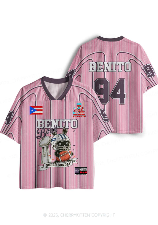 Pink Stripes Bunny Y2K Sport Jersey Shirts Cherrykitten