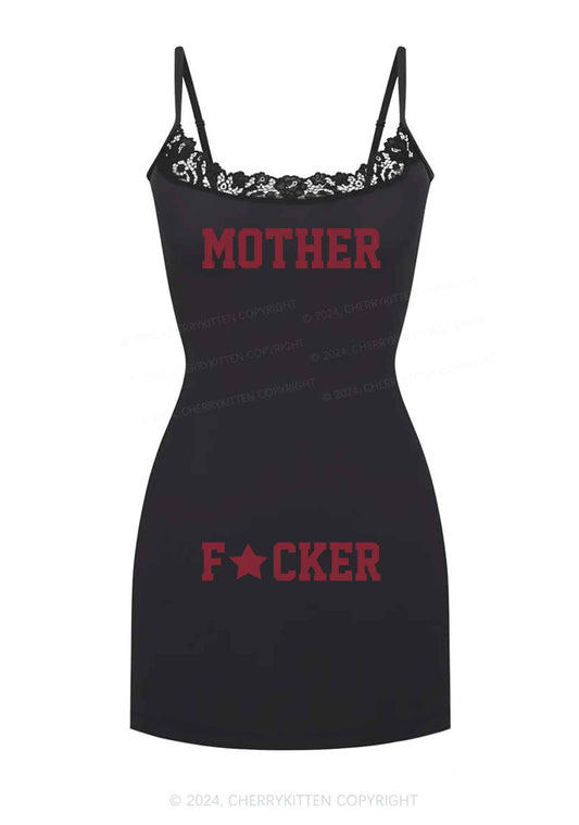 Motherfxcker Y2K Lace Slip Dress Cherrykitten