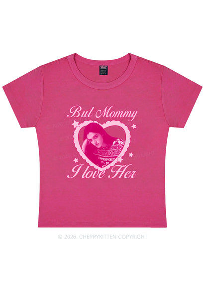 Custom But Mommy I Love Her Y2K Baby Tee Cherrykitten