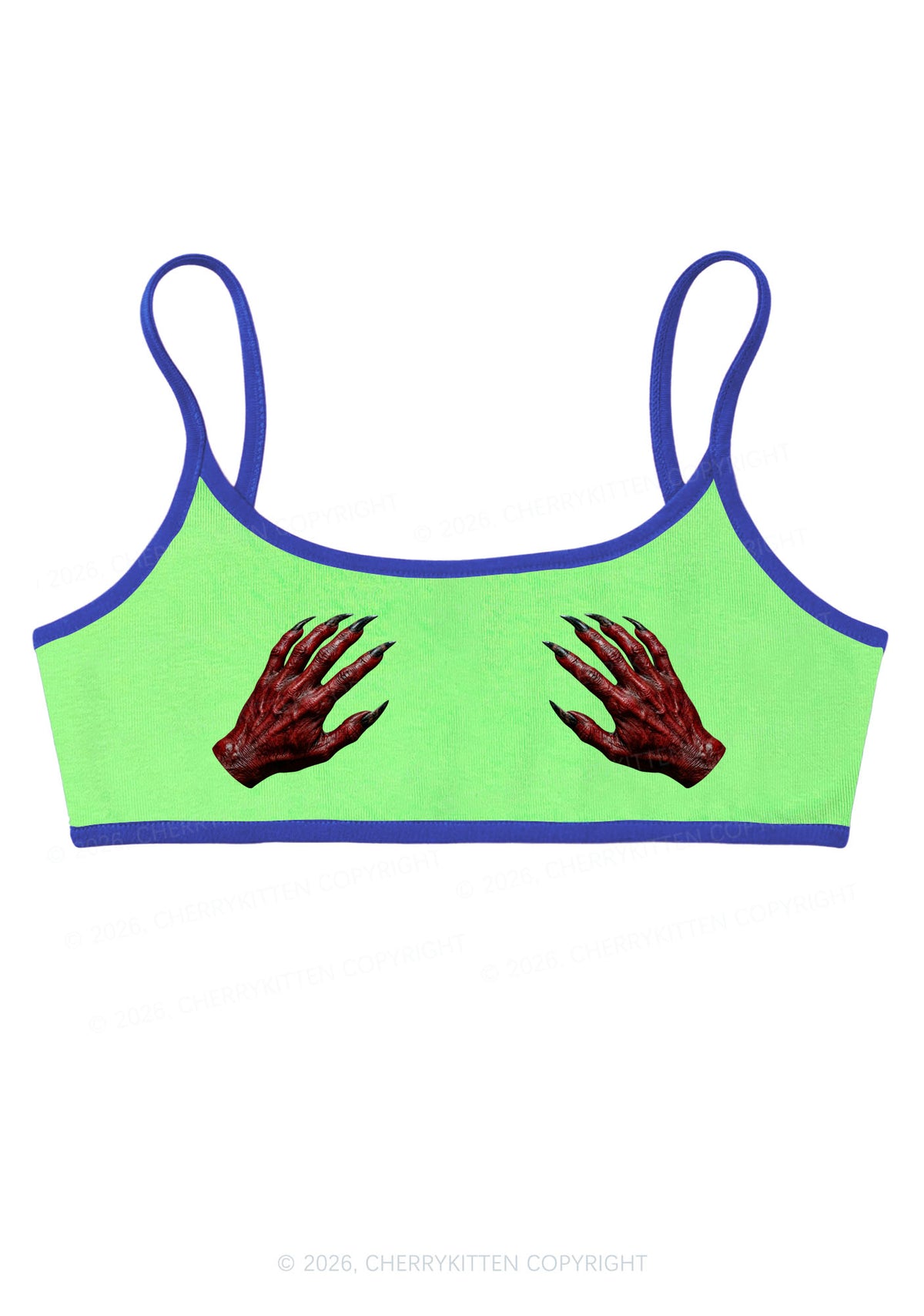 Satan Hands Y2K Super Crop Cami Cherrykitten