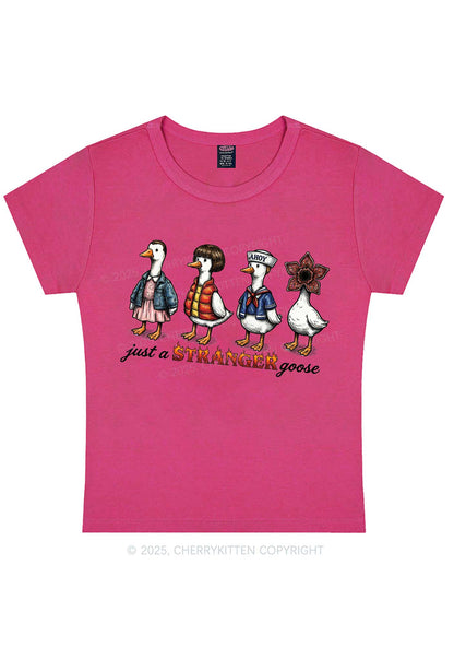Just A Stranger Goose Y2K Baby Tee Cherrykitten