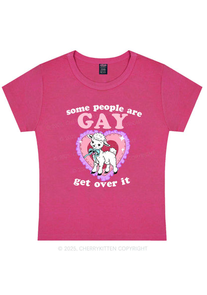Some People Are Gay Pride Y2K Baby Tee Cherrykitten
