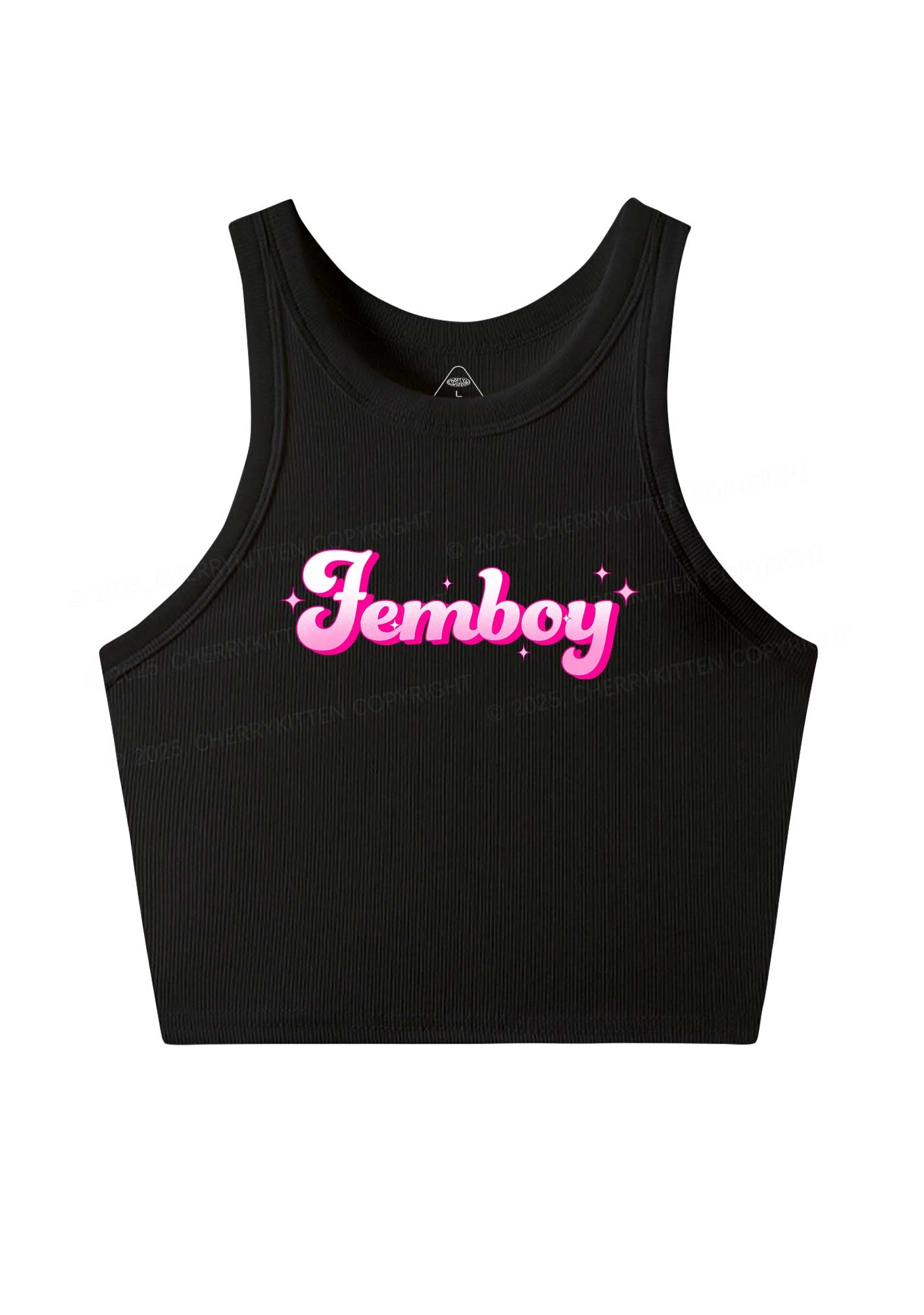 Femboy Pride Y2K Crop Tank Top Cherrykitten