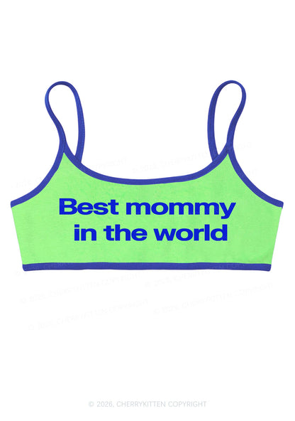 Best Mommy In The World Y2K Super Crop Cami Cherrykitten