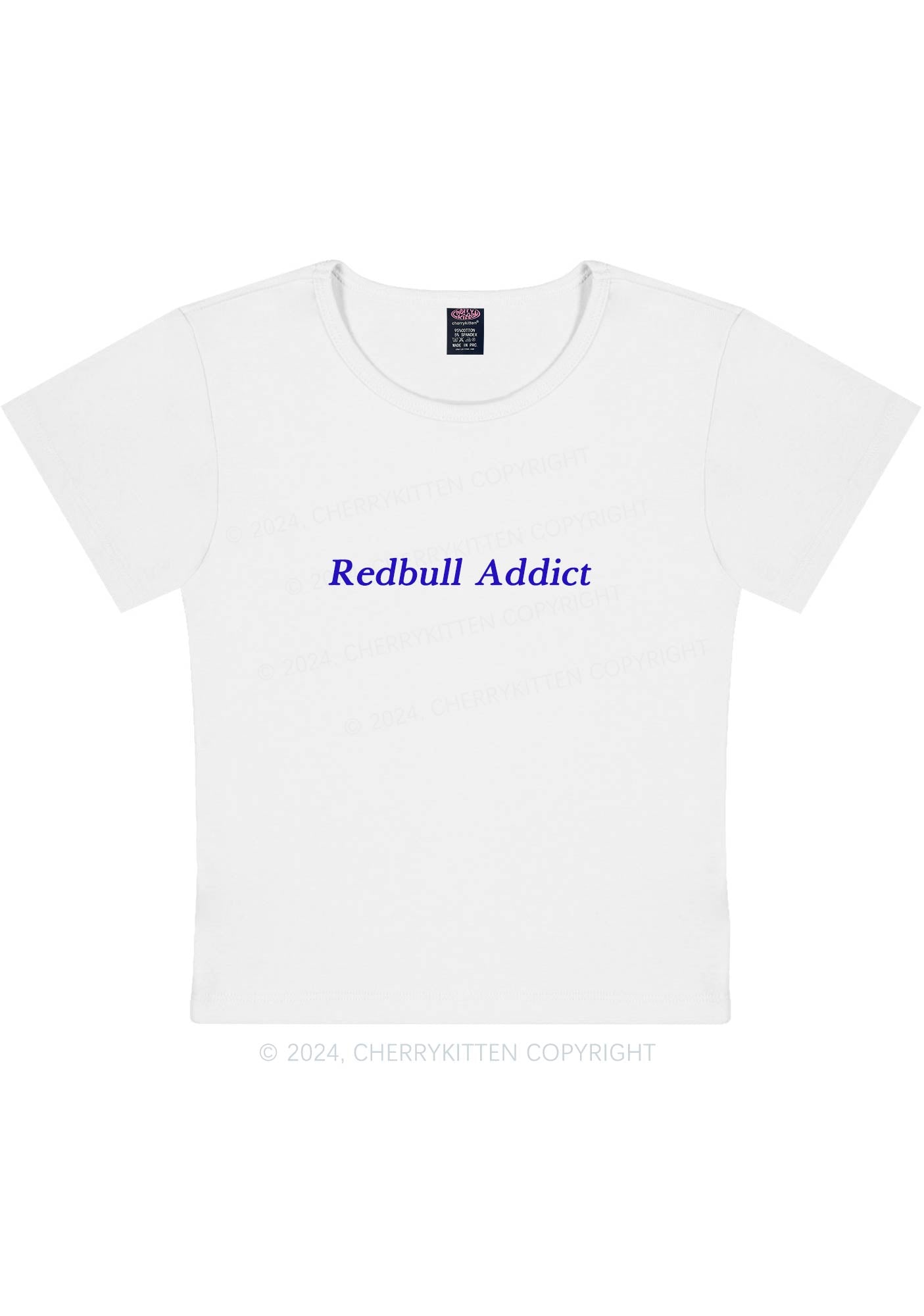 Curvy Redbull Addict Y2K Baby Tee Cherrykitten
