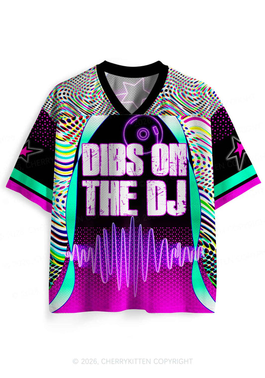 Dibs On The DJ Vinyl Record Y2K Sport Jersey Shirts Cherrykitten