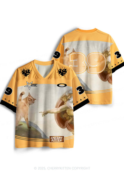 Custom God Give Cat Y2K Sport Jersey Shirts Cherrykitten