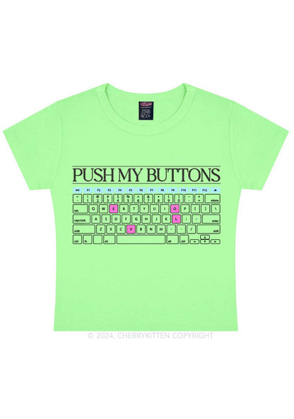 Push My Buttons Y2K Baby Tee Cherrykitten