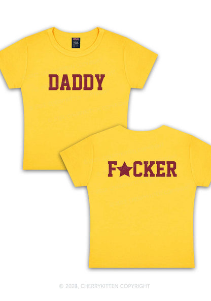 Daddyfxcker Two Sides Y2K Baby Tee Cherrykitten