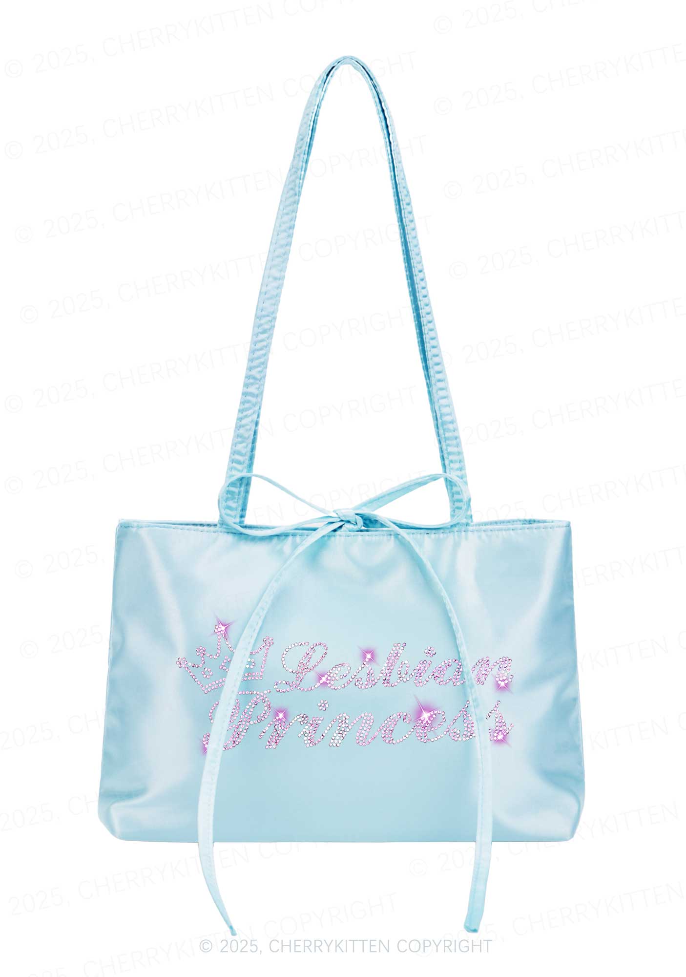 Rhinestone Lesbian Princess Pride Y2K Satin Bags Cherrykitten