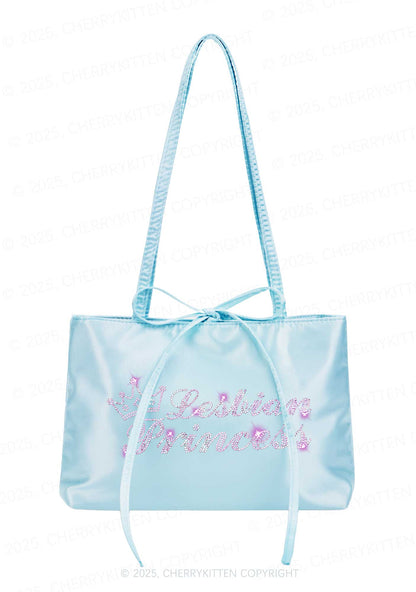 Rhinestone Lesbian Princess Pride Y2K Satin Bags Cherrykitten