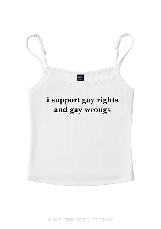 Support Gay Rights Pride Y2K Spaghetti Strap Cami Cherrykitten