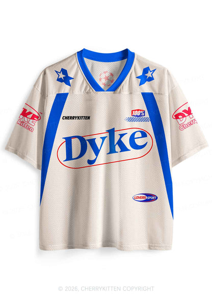 Blue Dyke Pride Y2K Sport Jersey Shirts Cherrykitten