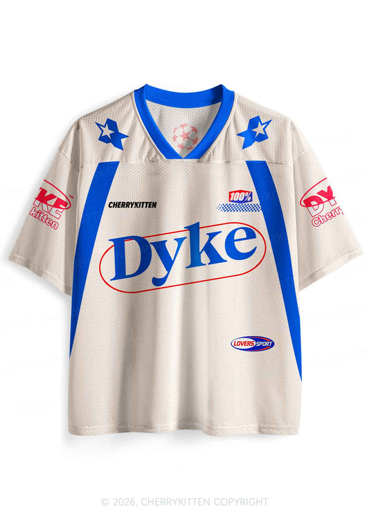 Blue Dyke Pride Y2K Sport Jersey Shirts Cherrykitten