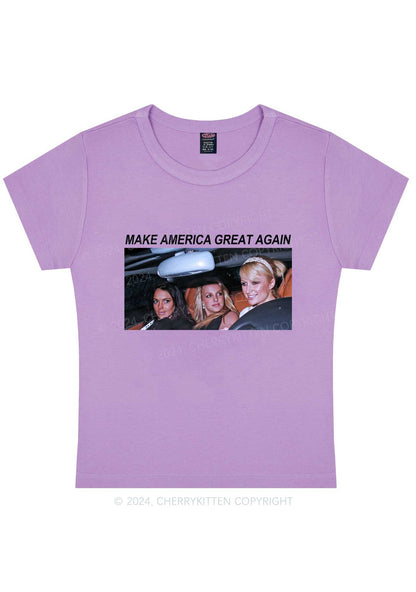 Curvy Make America Great Again Y2K Baby Tee Cherrykitten