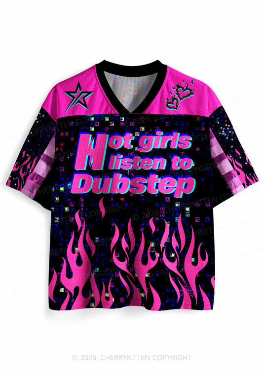 Hot Girls Listen To Dubstep Y2K Sport Jersey Shirts Cherrykitten