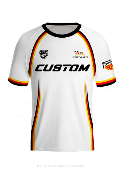 White Custom Text Y2K Football Jersey Shirts Cherrykitten