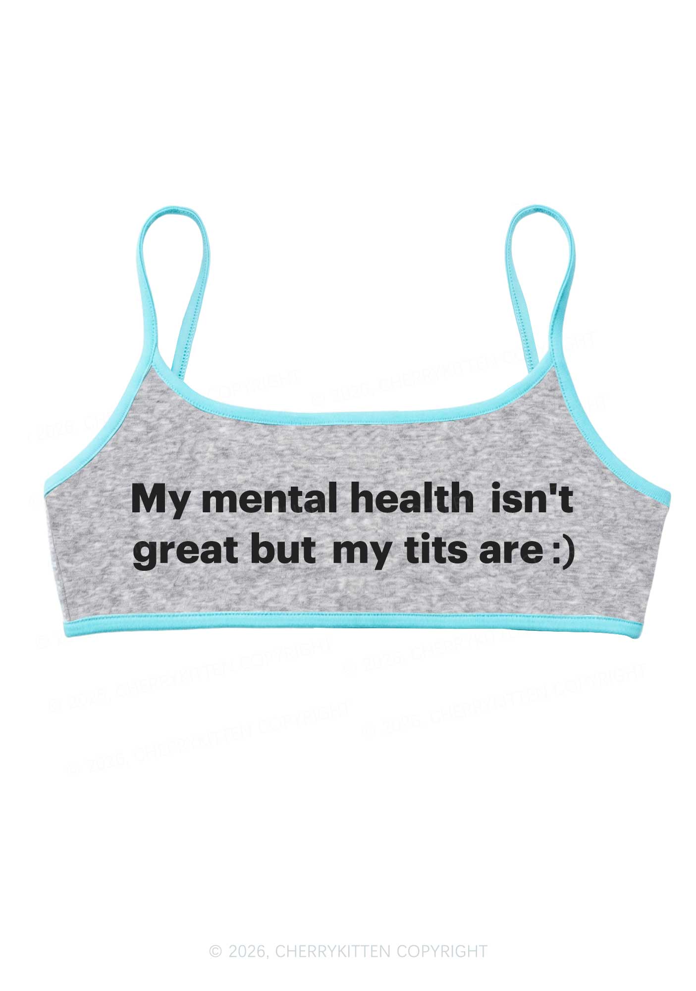 My Mental Health Isnt Great Y2K Super Crop Cami Cherrykitten