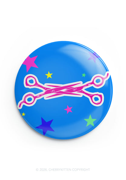 Pink Scissor Pride 1Pc Y2K Pin Badge Cherrykitten
