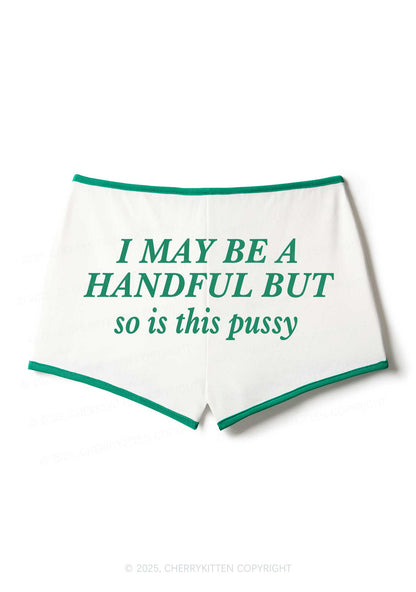 I May Be Handful Y2K Booty Shorts Cherrykitten