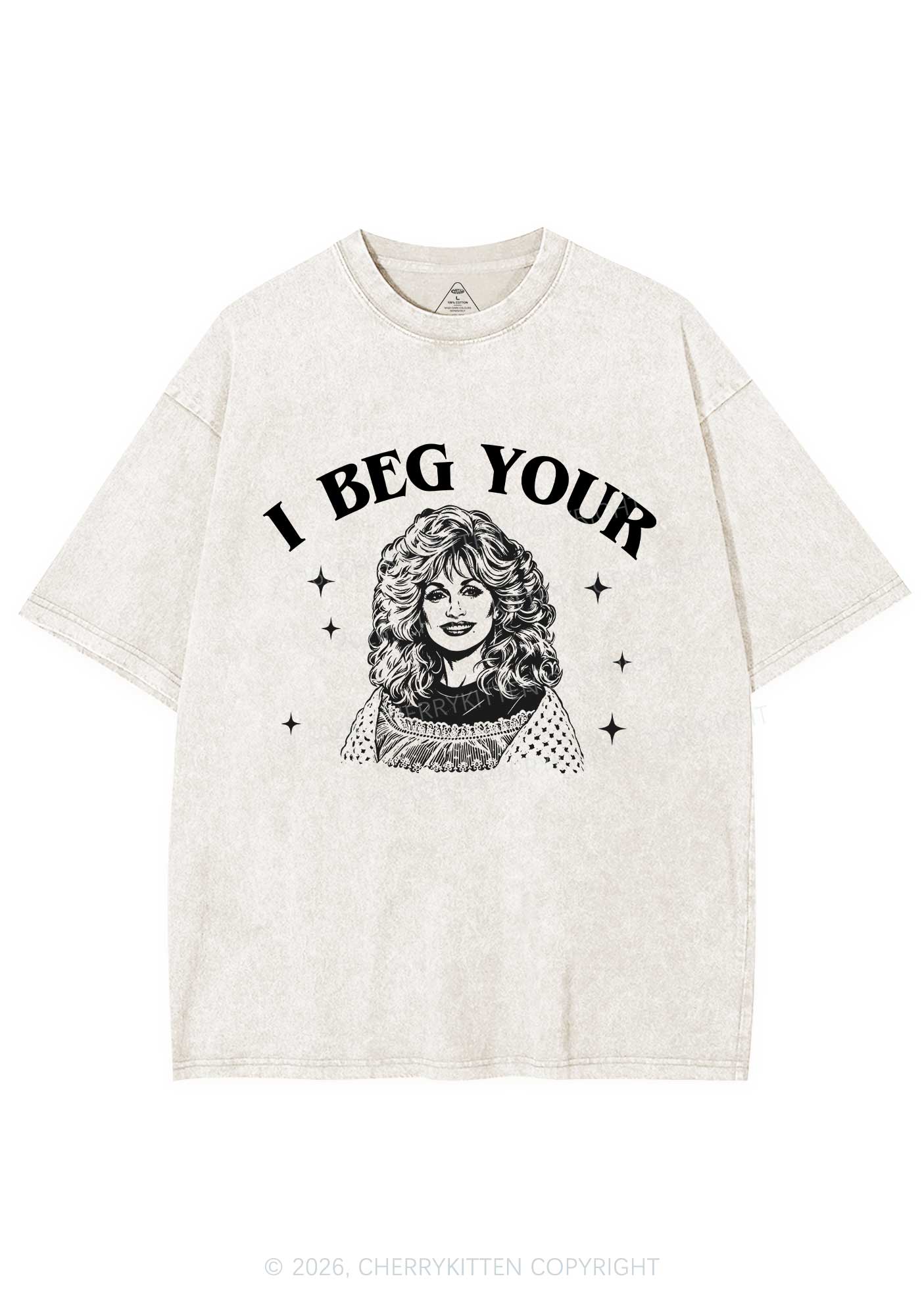 I Beg Your DP Y2K Shirts Washed Tee Cherrykitten