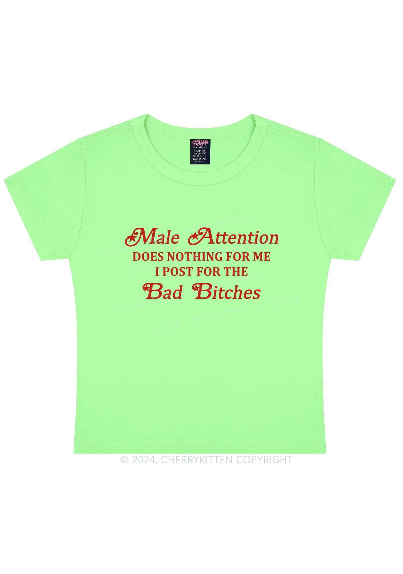 Male Attention Y2K Baby Tee Cherrykitten