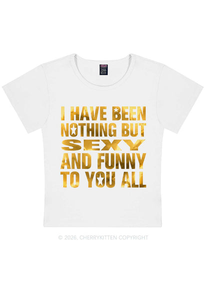 I Have Been Nothing Silver Foil Printed Y2K Baby Tee Cherrykitten