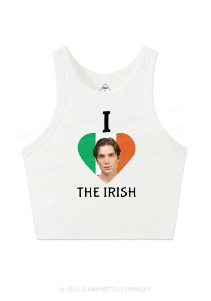 I Love The Irish Custom Photo St Patricks Y2K Crop Tank Top Cherrykitten