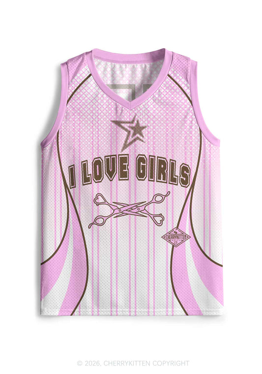I Love Girls Scissors Pride Y2K Sport Jersey Tank Cherrykitten