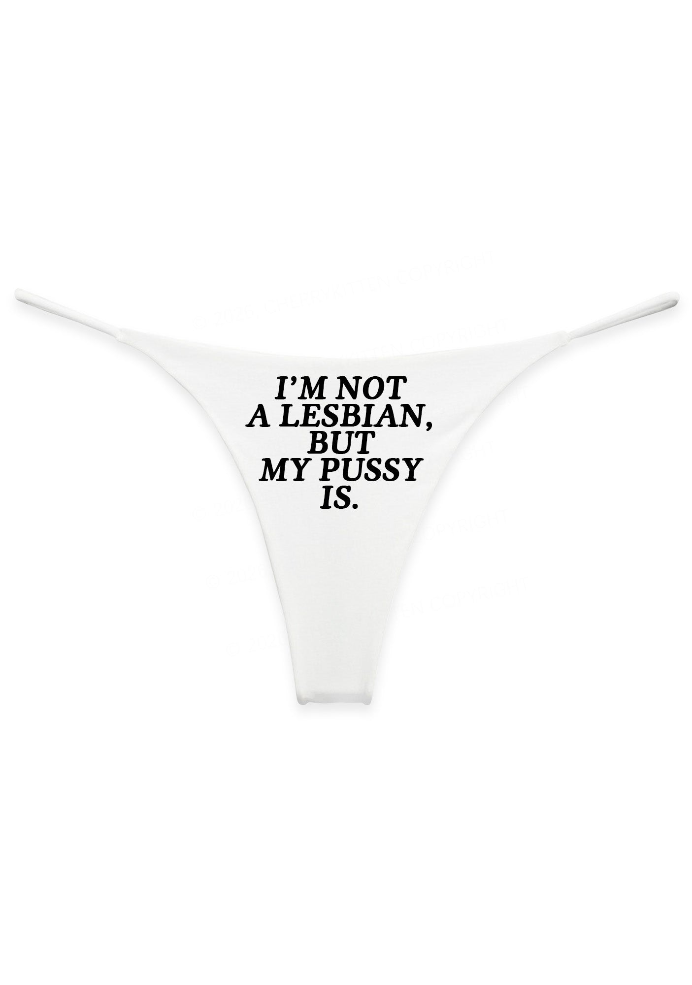 Im Not A Lesbian Pride Y2K Bikini String Thong Cherrykitten