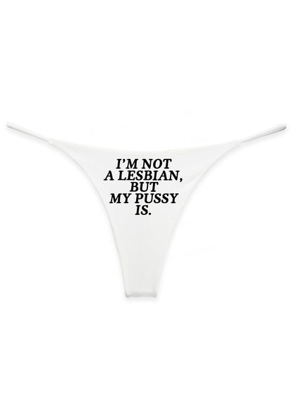 Im Not A Lesbian Pride Y2K Bikini String Thong Cherrykitten