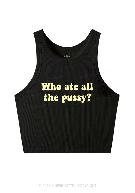 Who Ate All Puxxy Y2K Crop Tank Top Cherrykitten