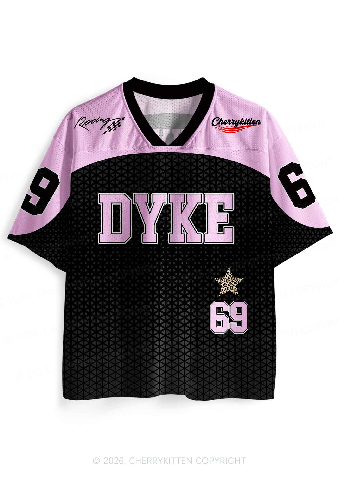 Pink Dyke Pride Y2K Sport Jersey Shirts Cherrykitten