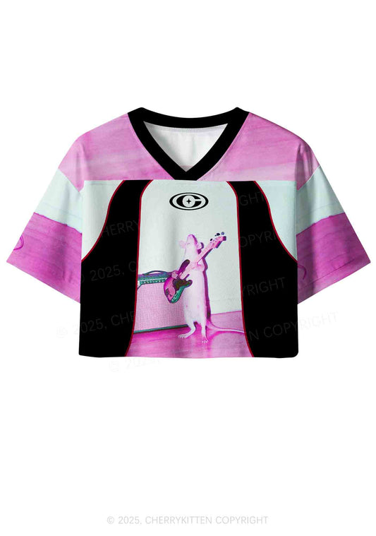 Custom Rat Guitarist Y2K Crop Sport Jersey Shirts Cherrykitten