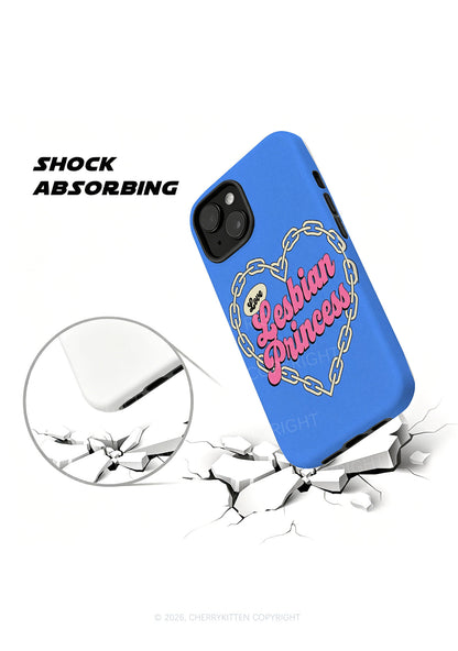 Lesbian Princess Heart Chain Pride Y2K Phone Case Cherrykitten