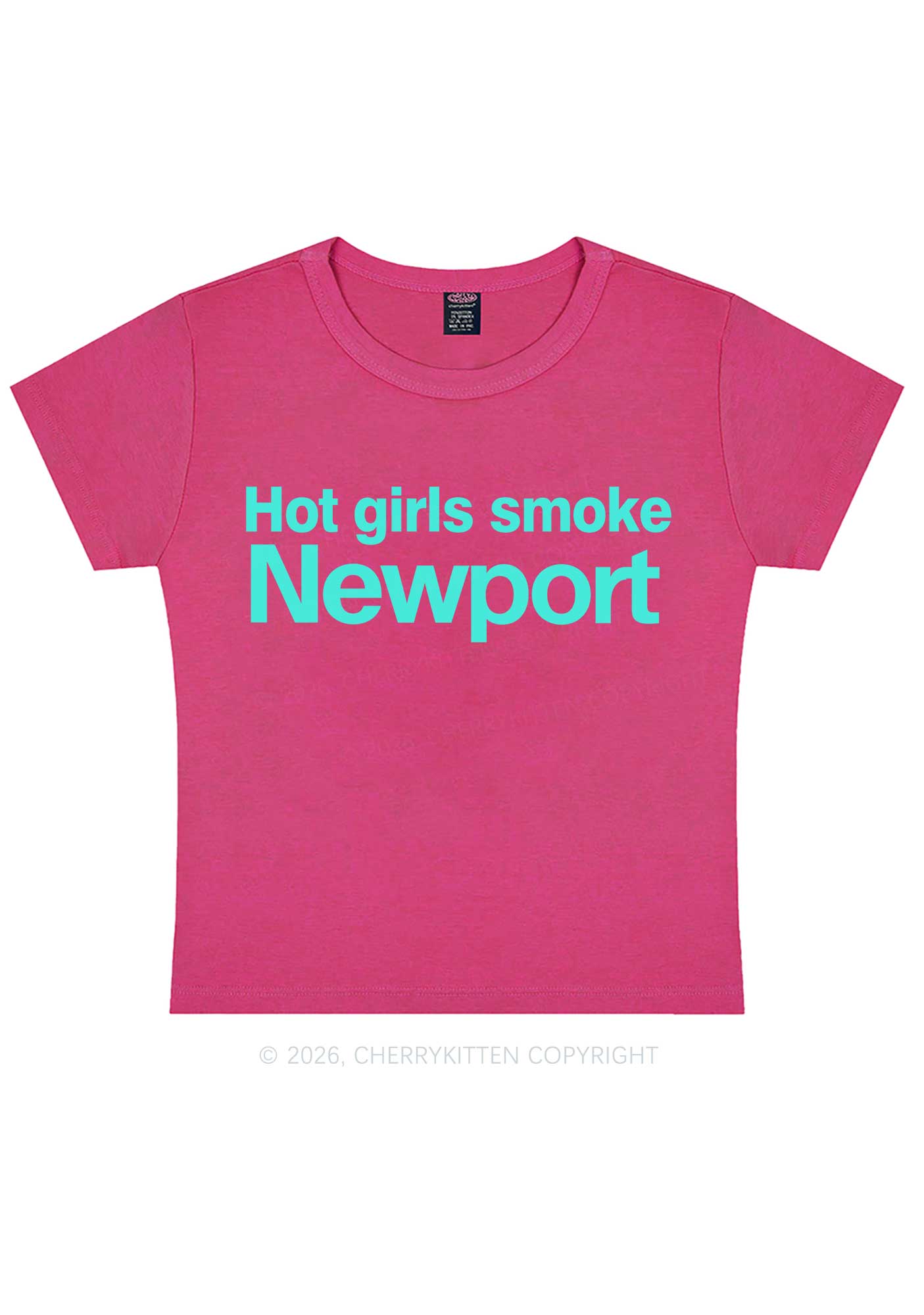 Hot Girls Smoke Y2K Baby Tee Cherrykitten
