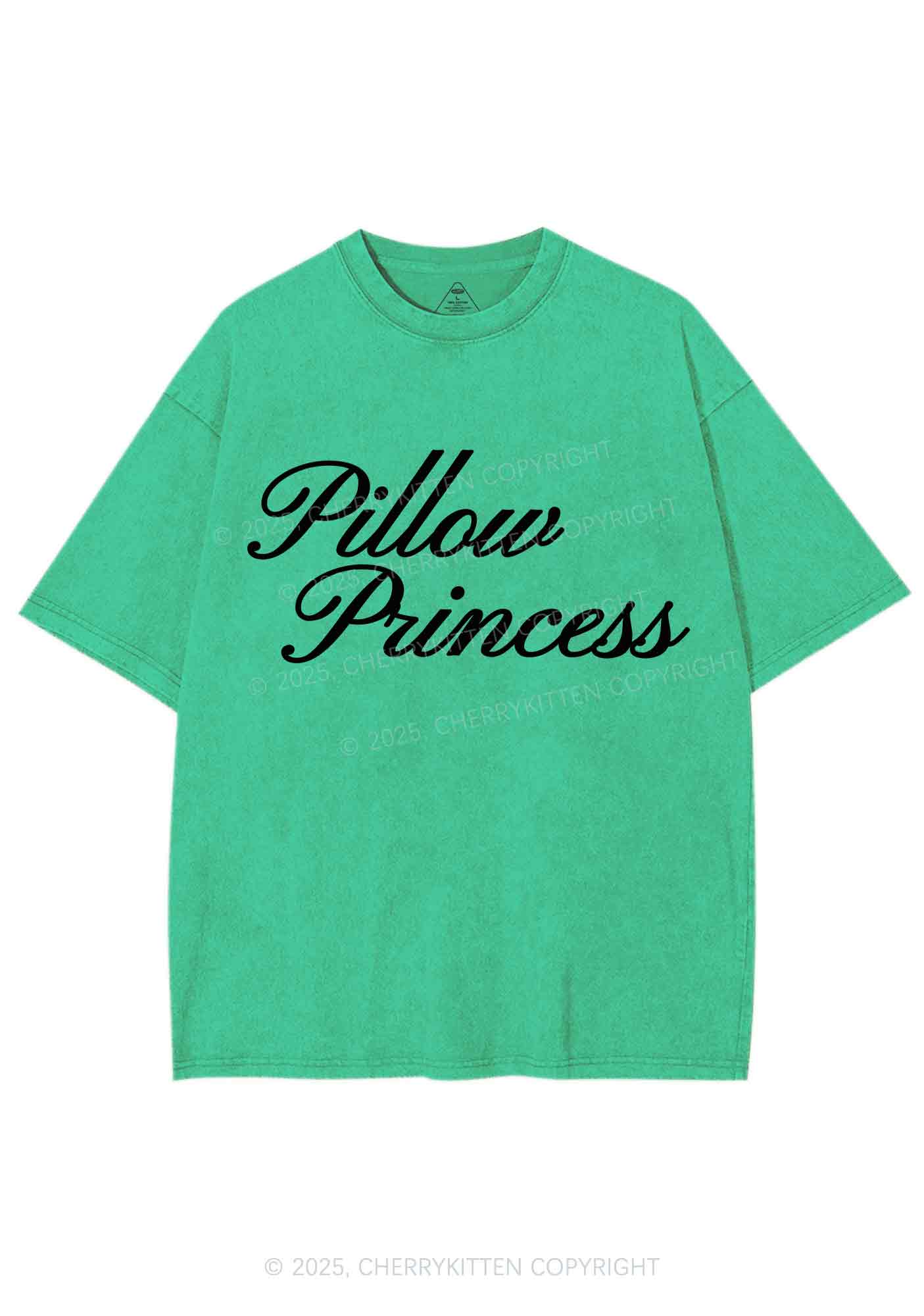 Pillow Princess Y2K Shirts Washed Tee Cherrykitten