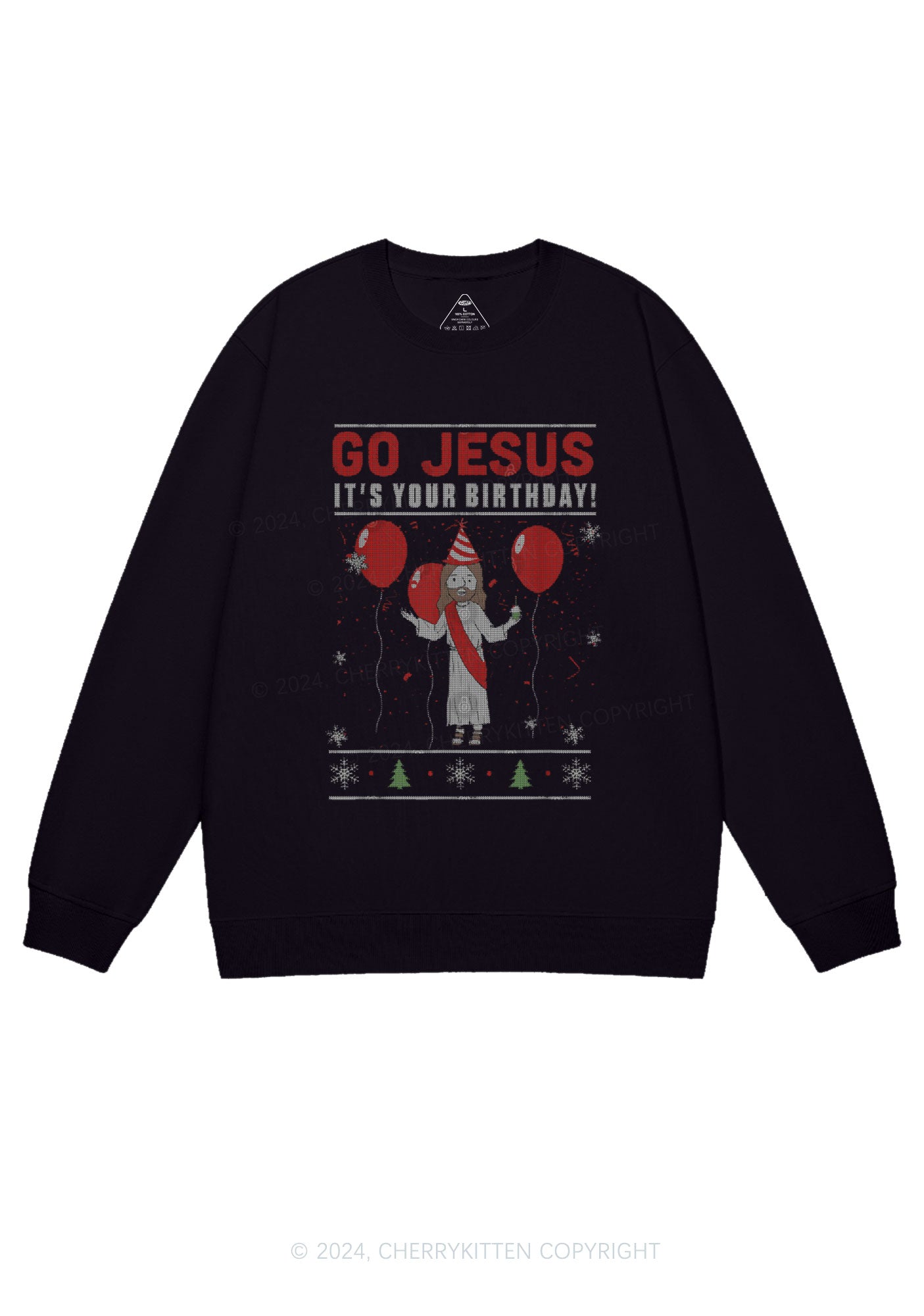 Christmas Go Jesus Y2K Sweatshirt Cherrykitten