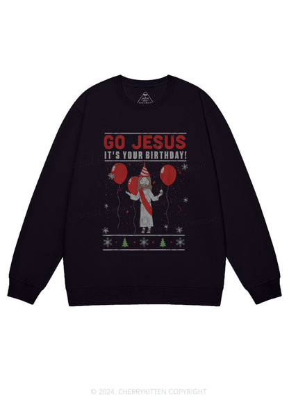 Christmas Go Jesus Y2K Sweatshirt Cherrykitten