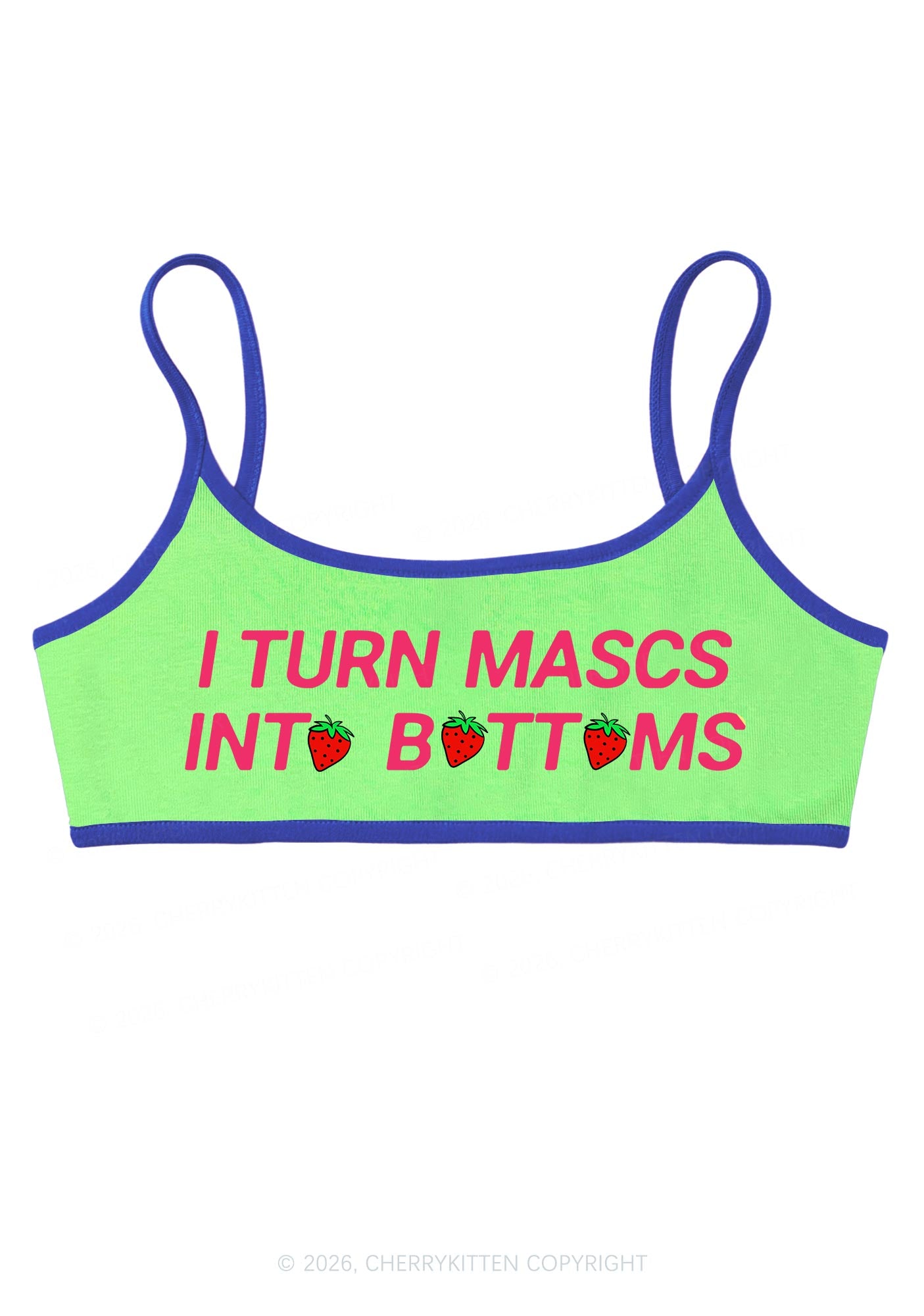 Turn Mascs Into Bottoms Pride Y2K Super Crop Cami Cherrykitten